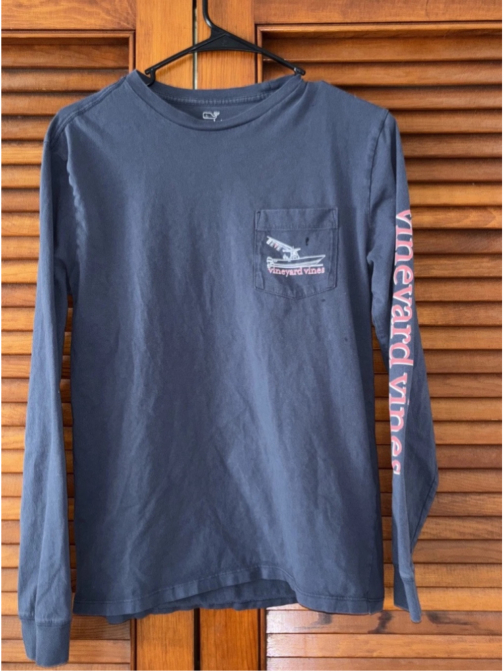 Vineyard Vines Long Sleeve Front Pocket T-shirt Yacht Boat Women's Size XS